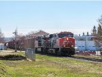 CN 2342 leads train 402 at Belzile street